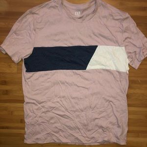 Gap Tshirt. Soft pink/purple w navy/white stripe